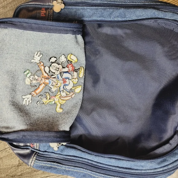 Vintage Disney Denim Jean Backpack Walt Disney World Kids Youth Accessories